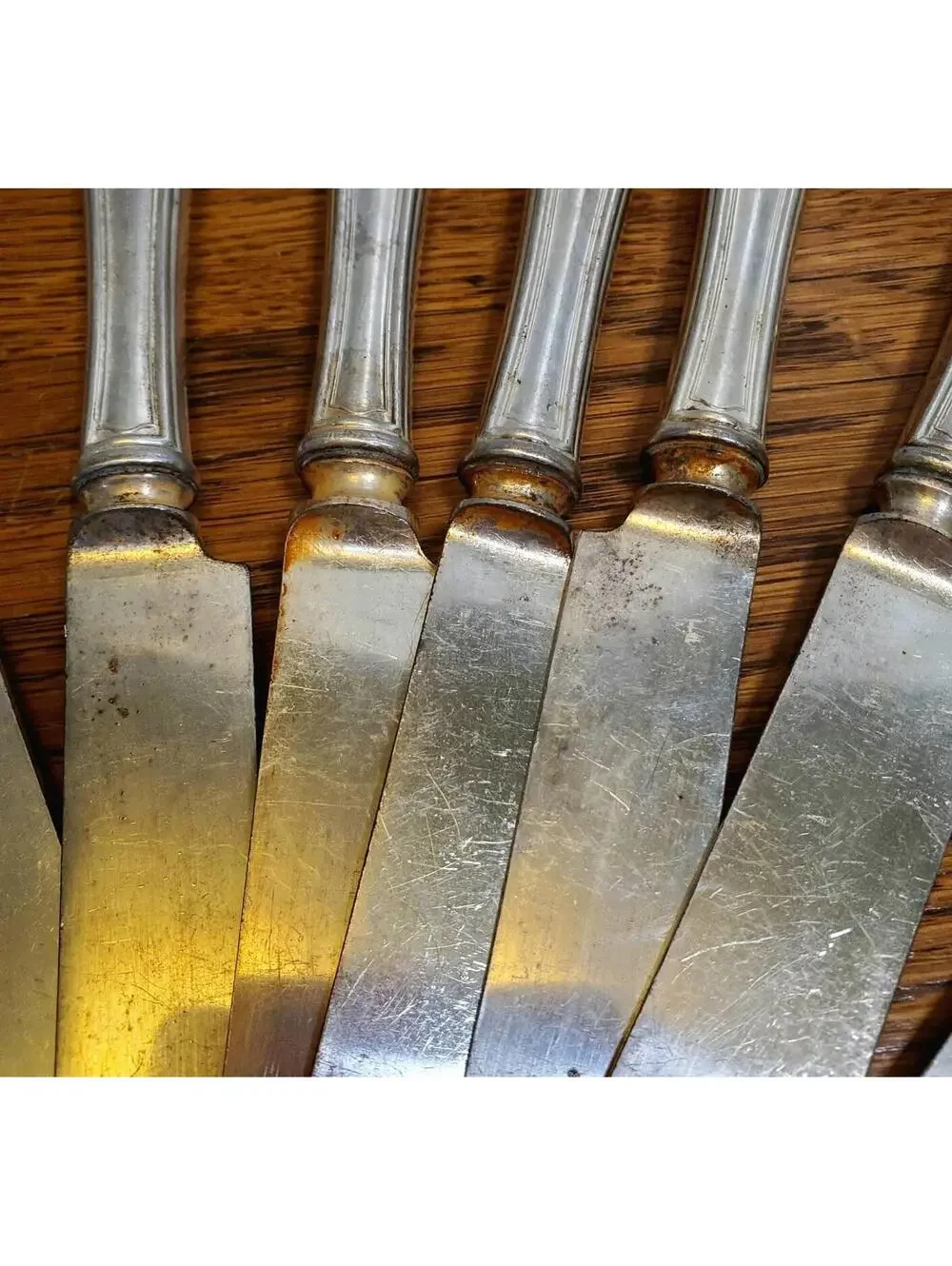 Exeter Oneida Community silverplate flatware, knives and forks, 24 pieces
